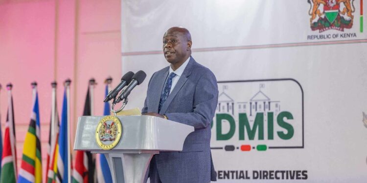 DP Gachagua during the launch of FoTMIS