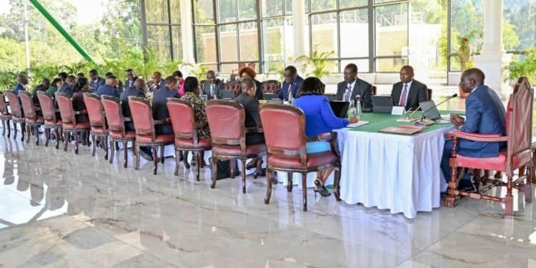 President Ruto charing a Cabinet Meeting