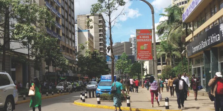 A street in Kenya's capital, Nairobi