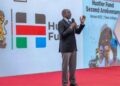 President Ruto at the second-anniversary celebrations of the Financial Inclusion Fund (Hustler Fund).